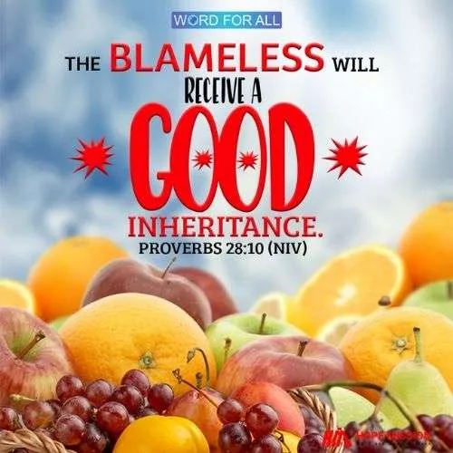 THE BLAMELESS WILL RECEIVE A GOOD INHERITANCE.