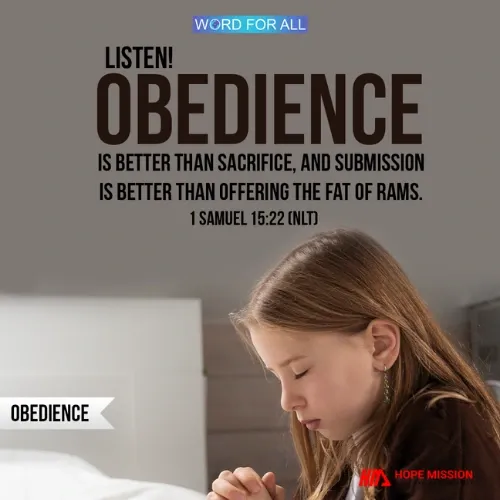 GOD VALUES YOUR OBEDIENCE AND SUBMISSION.