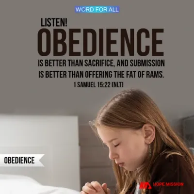 GOD VALUES YOUR OBEDIENCE AND SUBMISSION.