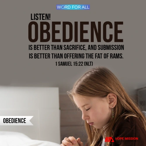 GOD VALUES YOUR OBEDIENCE AND SUBMISSION.