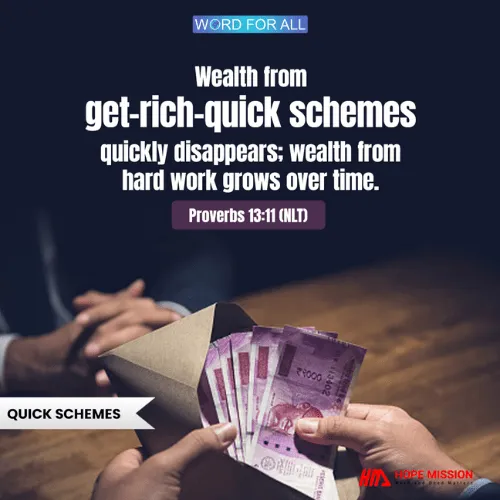 WEALTH FROM GET-RICH-QUICK SCHEMES QUICKLY DISAPPEARS