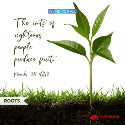 The roots of righteous people produce fruit
