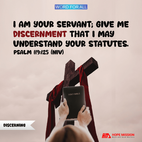 SEEK DISCERNMENT THAT YOU MAY UNDERSTAND THE STATUTES OF GOD.
