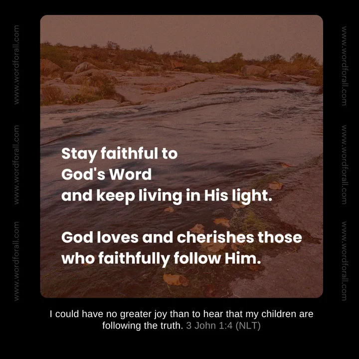 Stay faithful to God's Word
