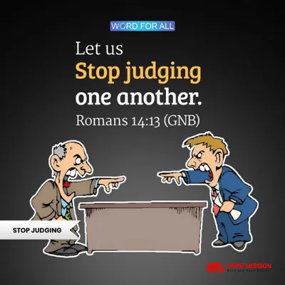 STOP JUDGING OTHERS