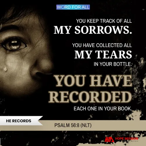 TEARS IN HIS BOTTLE