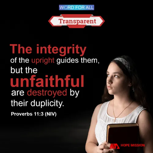 THE INTEGRITY OF THE UPRIGHT GUIDES THEM.