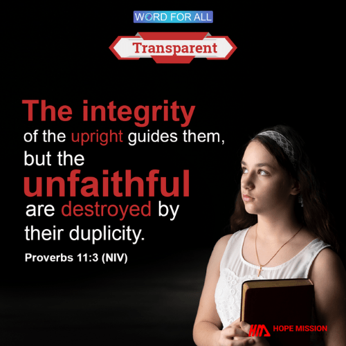 THE INTEGRITY OF THE UPRIGHT GUIDES THEM.