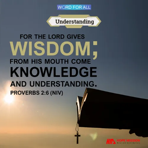 THE LORD GIVES WISDOM; FROM HIS MOUTH COME KNOWLEDGE AND UNDERSTANDING.