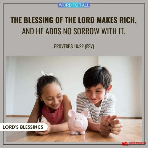 THE LORD'S BLESSING WILL MAKE YOU RICH.