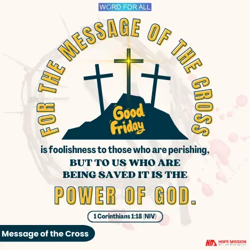 THE MESSAGE OF THE CROSS IS THE POWER OF GOD.