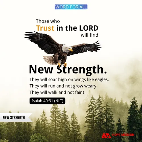 Those who trust in the LORD will find new strength