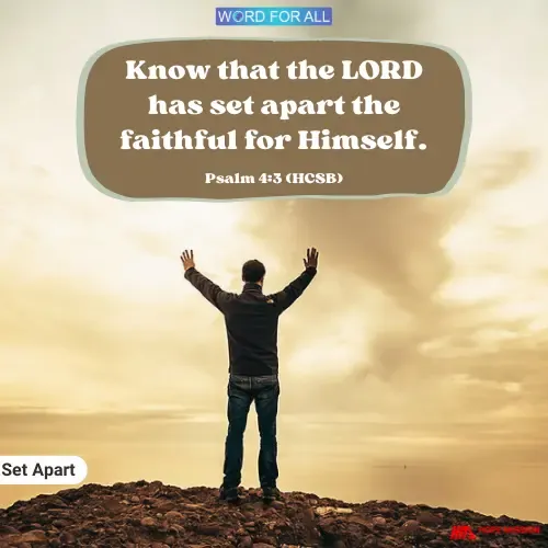 YOU ARE SET APART FOR JESUS.
