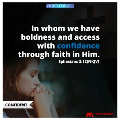 YOU CAN COME INTO GOD'S PRESENCE WITH CONFIDENCE THROUGH JESUS CHRIST.