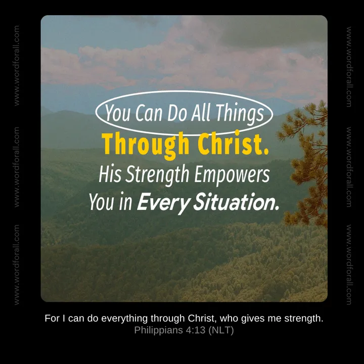 You Can Do All Things Through Christ