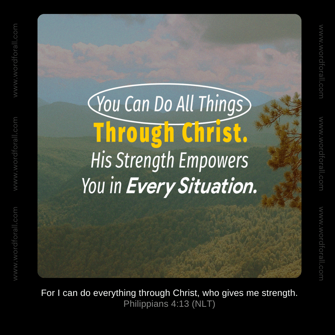 You Can Do All Things Through Christ