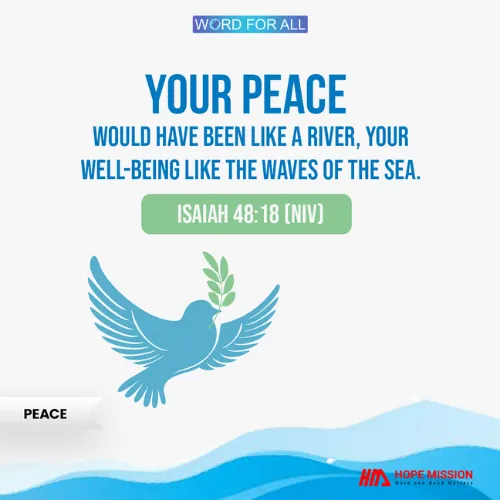 LISTEN TO GOD. YOUR PEACE WOULD BE LIKE A RIVER