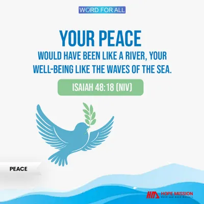 LISTEN TO GOD. YOUR PEACE WOULD BE LIKE A RIVER